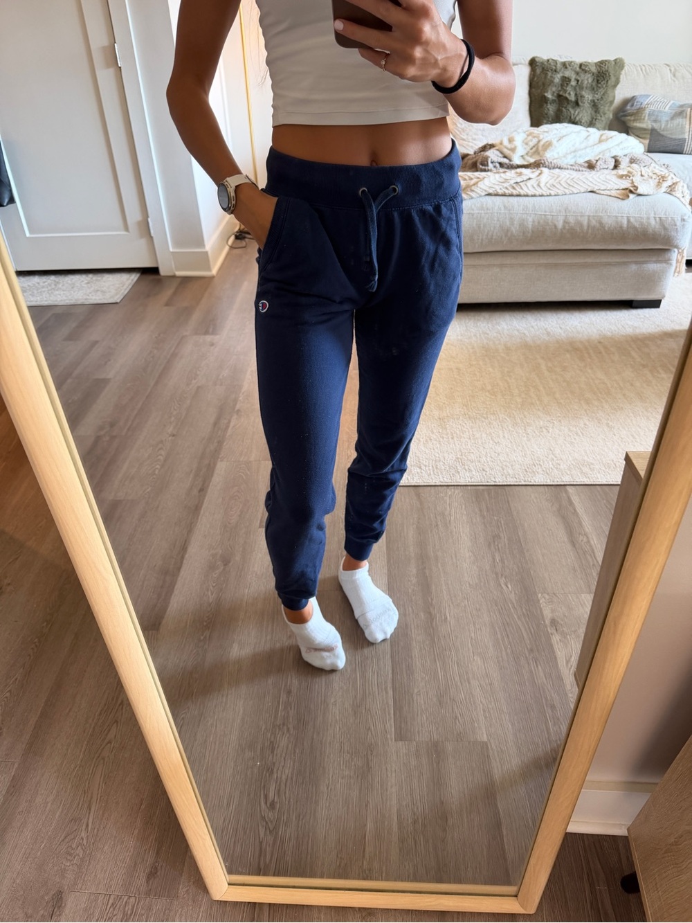 Champion Navy Blue Drawstring Jogger Pants for Women